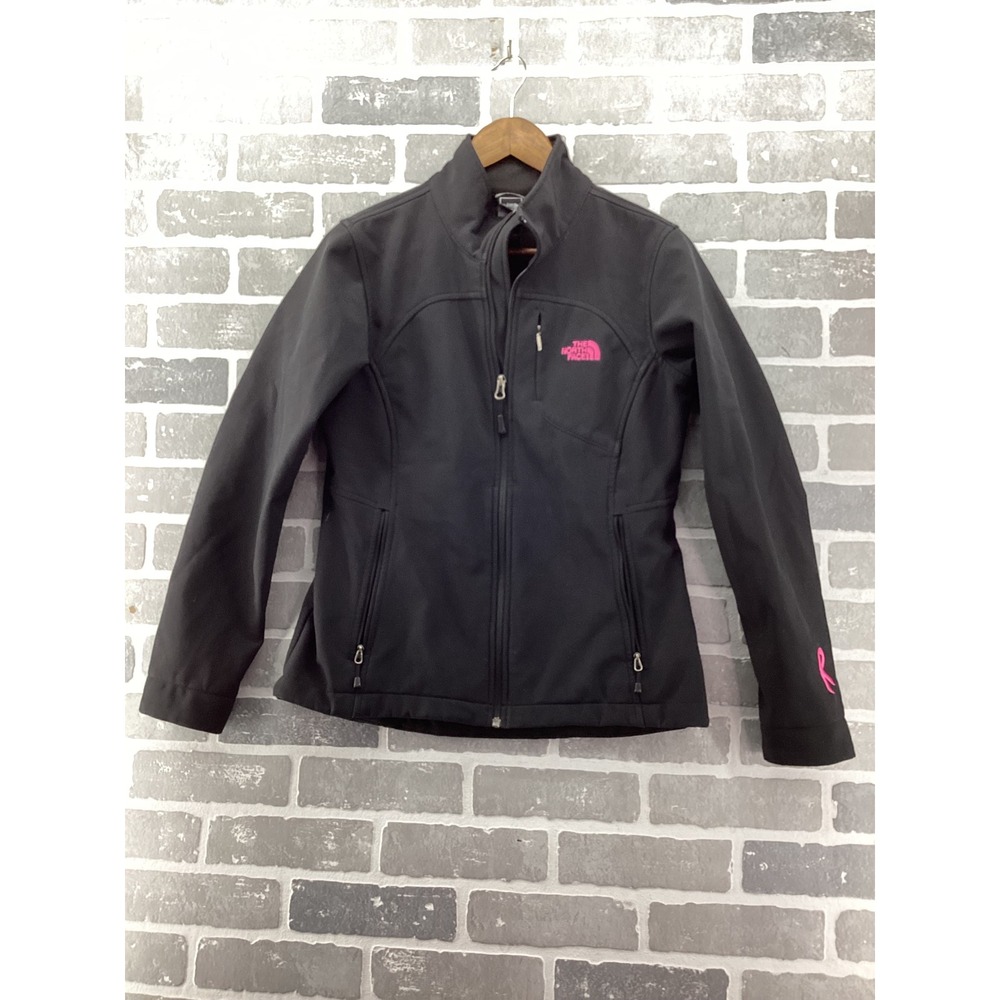 The North Face Womens Pink Ribbon Apex Bionic Jacket Black Medium Breast Cancer